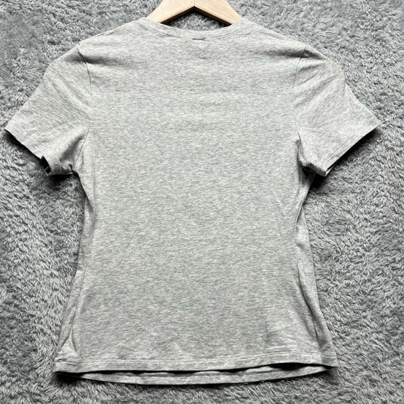 Skims Tshirt Womens Medium Light Heather Gray Jersey Slim Fit Short Sleeve Top - Picture 5 of 10